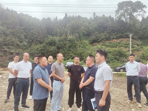 10月1日，洪董，余總陪同汪凱書記一行到紹濂鄉(xiāng)清溪村調研.jpg