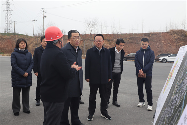 2月6日，黃山市委書(shū)記丁純一行調(diào)研富豐新城項(xiàng)目，汪凱書(shū)記，洪董陪同。1.jpg