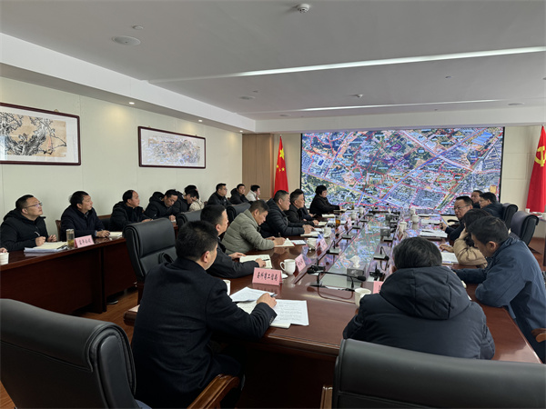 2月8日，縣委主要負責同志調(diào)研富豐新城片區(qū)項目建設(shè)并召開征遷工作座談會（縣委書記汪凱，縣人大常委會副主任、縣委辦主任江勇民 ，縣政協(xié)副主席、縣發(fā)改委主任張冬春，縣科商工信局局長汪璟峰，縣人社局局長朱曉明 ）.jpg