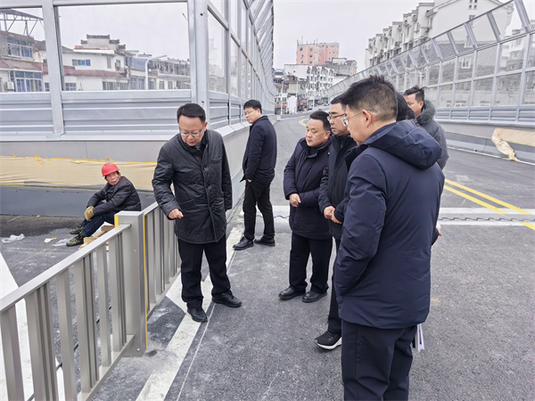 1月20日，汪凱書記到跨鐵路橋項目進行調(diào)研，洪董、張總陪同。.jpg